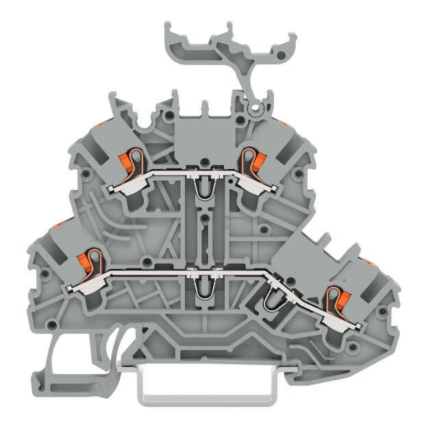 Wago 2200-2231 Doppelstockklemme Drücker Grau