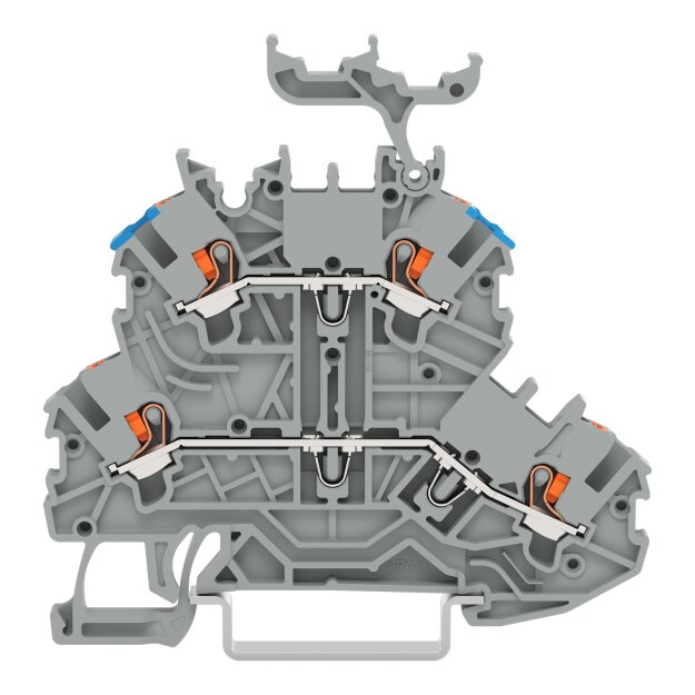 Wago 2200-2233 Doppelstockklemme Drücker Grau