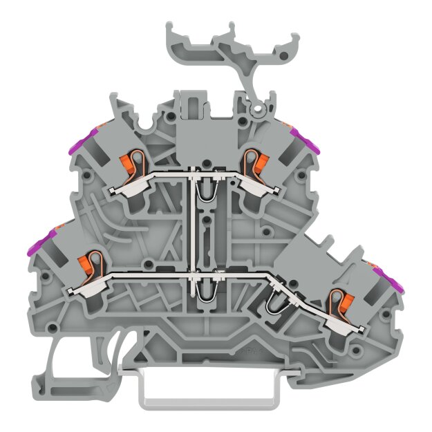 Wago 2200-2238 Doppelstockklemme Drücker Grau