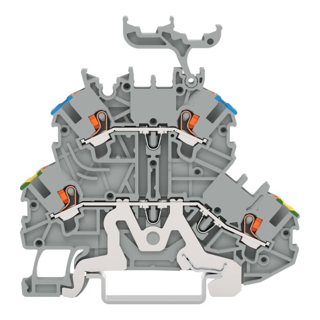 Wago 2200-2247 Doppelstockklemme Drücker Grau