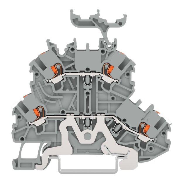 Wago 2200-2258 Doppelstockklemme Drücker Grau