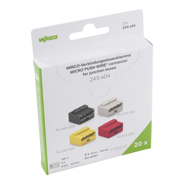 Wago 243-9294/995-020 Verbindungsdosenklemme Mehrfarbig