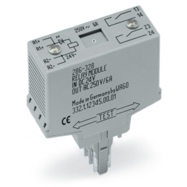 Wago 286-328/004-000 Relaismodul Schwarz