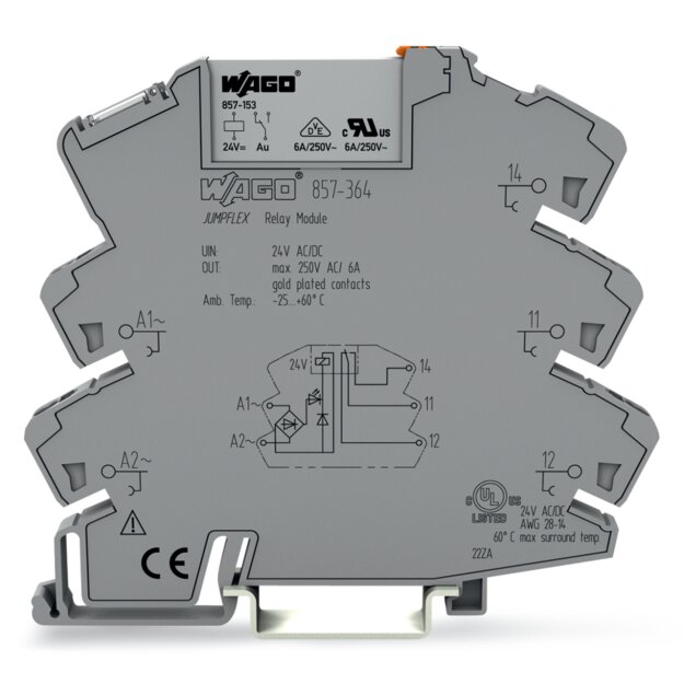 Wago 857-364 Relaismodul Weiß