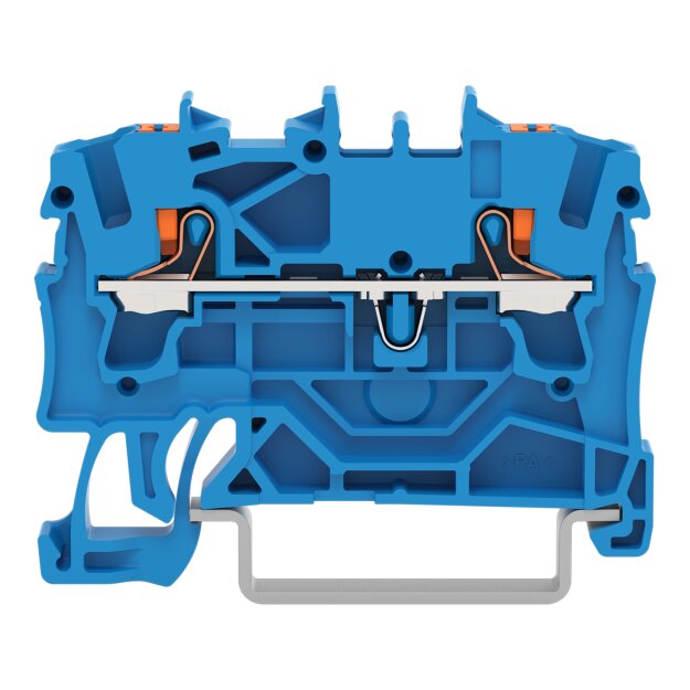 Wago 2202-1204 2-Leiter-Durchgangsklemme Blau