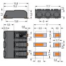 Wago 2061-623/998-404 SMD-Leiterplattenklemme Schwarz