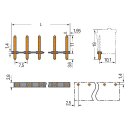 Wago 2092-3702 THT-Stiftleiste Lötstift Schwarz