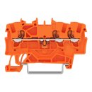 Wago 2201-1302 3-Leiter-Durchgangsklemme Orange