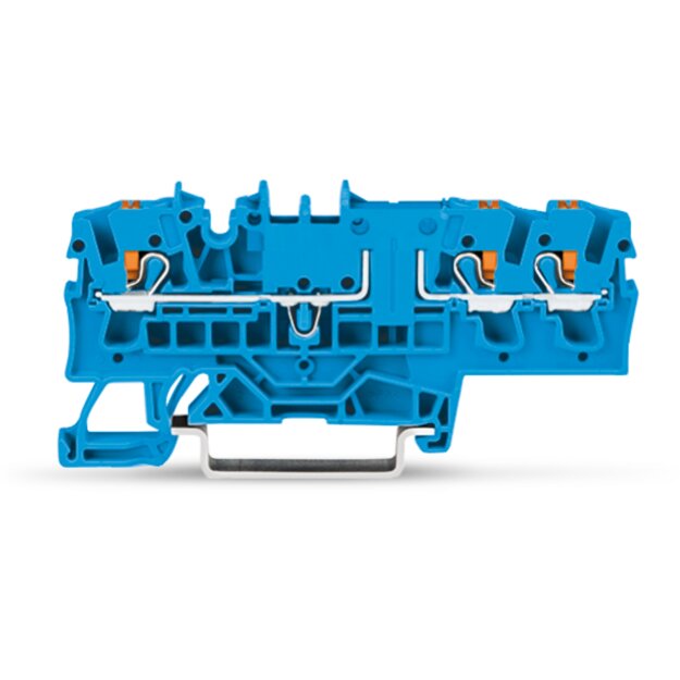 Wago 2202-1704 3-Leiter-Durchgangsklemme Blau