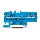 Wago 2202-1704 3-Leiter-Durchgangsklemme Blau