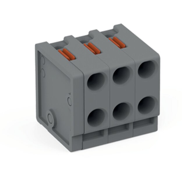 Wago 252-303 2-Leiter-Federleiste Grau