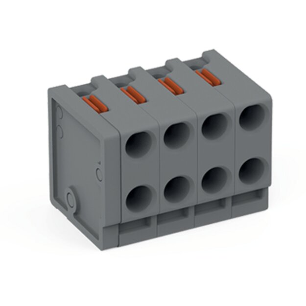Wago 252-304 2-Leiter-Federleiste Grau