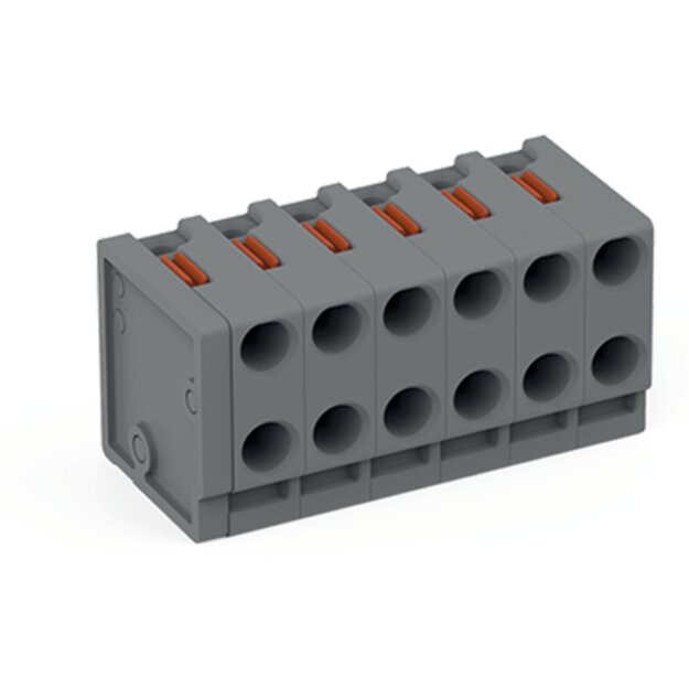 Wago 252-306 2-Leiter-Federleiste Grau