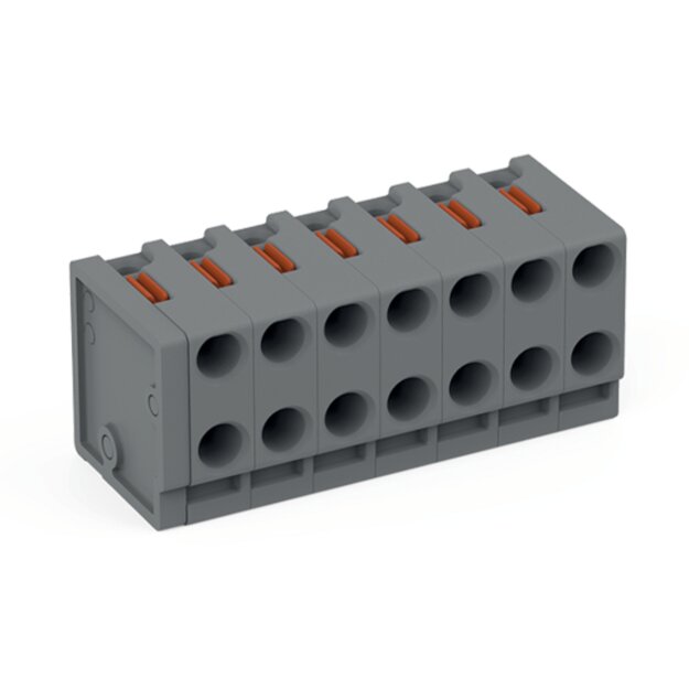 Wago 252-307 2-Leiter-Federleiste Grau