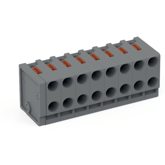 Wago 252-308 2-Leiter-Federleiste Grau