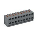 Wago 252-309 2-Leiter-Federleiste Grau