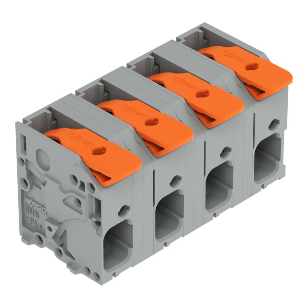 Wago 2606-1354 Leiterplattenklemme Hebel Grau