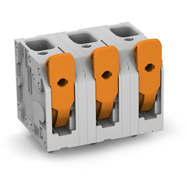 Wago 2606-3353 Leiterplattenklemme Hebel Grau