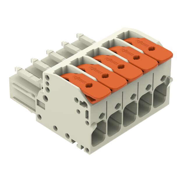 Wago 831-1105 1-Leiter-Federleiste Hebel Grau