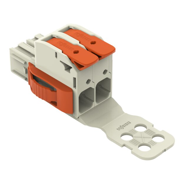 Wago 832-1102/312-000 1-Leiter-Federleiste Hebel Grau