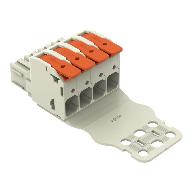Wago 832-1104/334-000 1-Leiter-Federleiste Hebel Grau