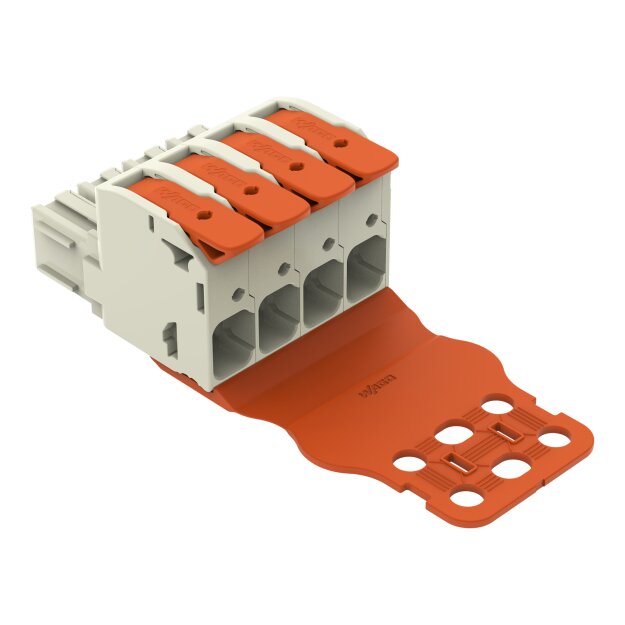 Wago 832-1104/344-000 1-Leiter-Federleiste Hebel Grau