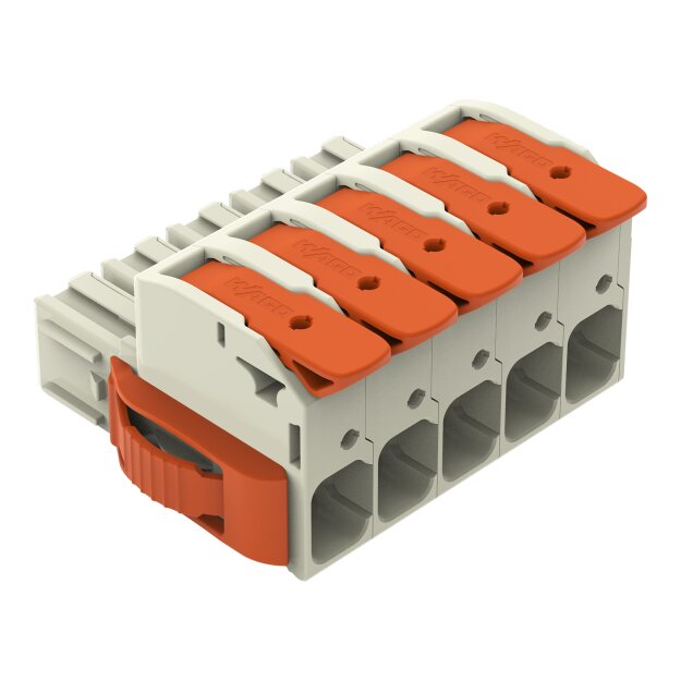 Wago 832-1105/037-000 1-Leiter-Federleiste Hebel Grau