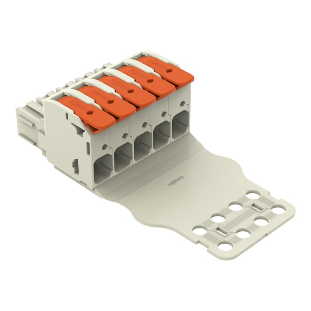 Wago 832-1105/335-000 1-Leiter-Federleiste Hebel Grau