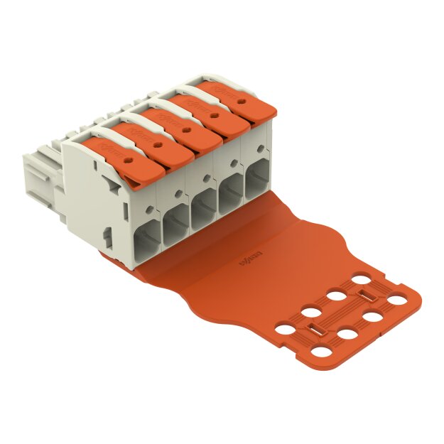 Wago 832-1105/345-000 1-Leiter-Federleiste Hebel Grau
