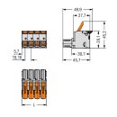 Wago 832-1106/334-000 1-Leiter-Federleiste Hebel Grau
