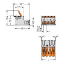 Wago 832-1206/334-000 1-Leiter-Stiftleiste Grau