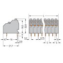 Wago 250-706/000-023 Doppelstock-Leiterplattenklemme