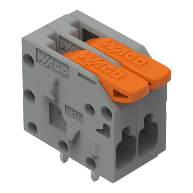 Wago 2601-1102 Leiterplattenklemme Grau