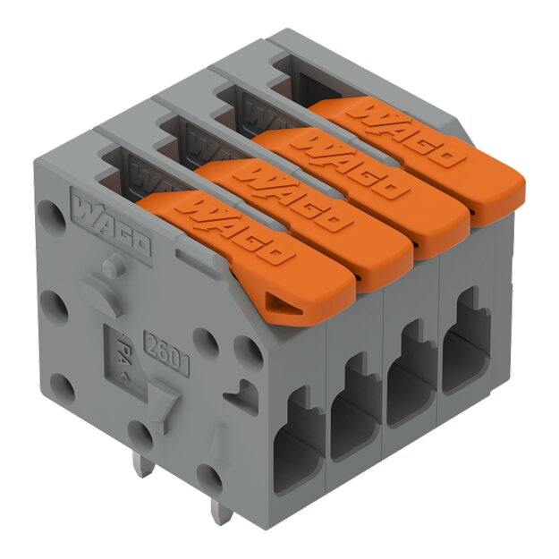 Wago 2601-1104 Leiterplattenklemme Grau