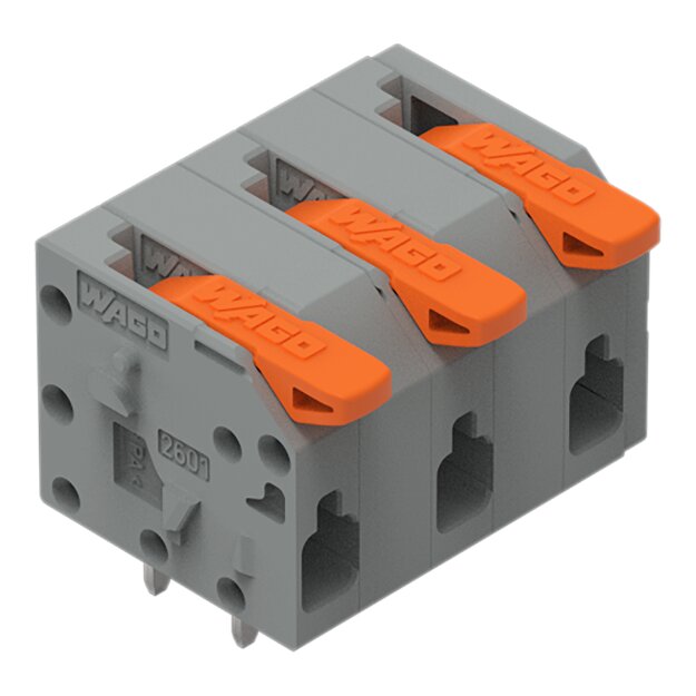 Wago 2601-1303 Leiterplattenklemme Grau