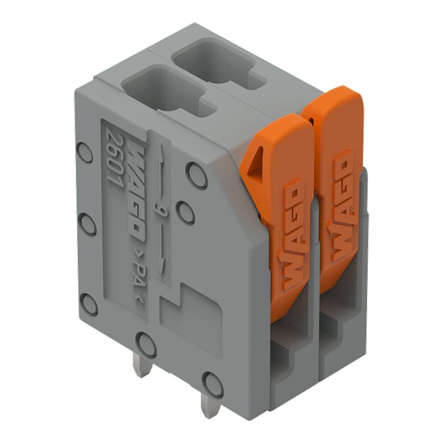 Wago 2601-3102 Leiterplattenklemme Grau