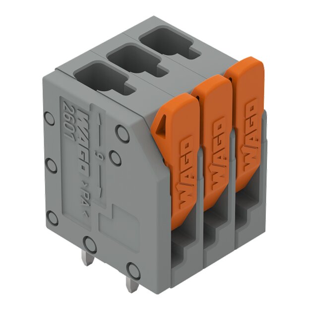 Wago 2601-3103 Leiterplattenklemme Grau