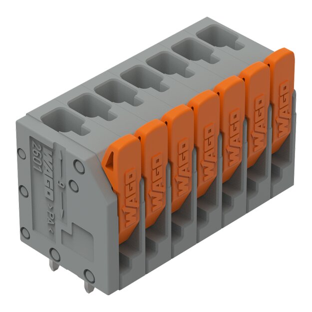 Wago 2601-3107 Leiterplattenklemme Grau