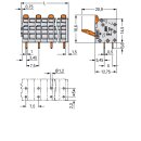 Wago 2601-3302 Leiterplattenklemme Grau