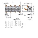 Wago 2601-3502 Leiterplattenklemme Grau