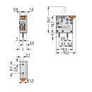 Wago 2604-1101/000-023 Leiterplattenklemme Grau