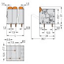 Wago 2606-3103/010-000 Leiterplattenklemme Grau