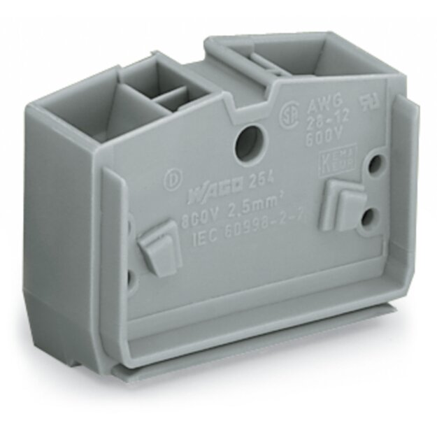 Wago 264-355 4-Leiter-Mittelklemme Grau