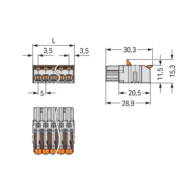 Wago 2721-1116/326-000 1-Leiter-Federleiste,Hebel