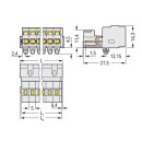 Wago 721-603/018-044 1-Leiter-Stiftleiste