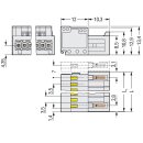 Wago 734-310/000-044 1-Leiter-Stiftleiste