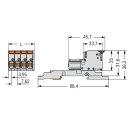 Wago 831-1102/306-000 1-Leiter-Federleiste Grau