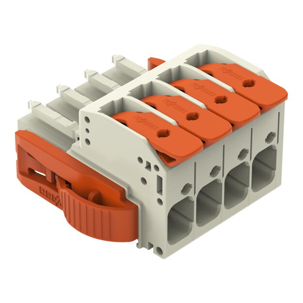 Wago 831-1104/038-000 1-Leiter-Federleiste Grau