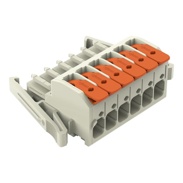 Wago 831-1106/037-000 1-Leiter-Federleiste Grau