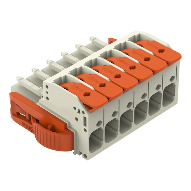 Wago 831-1106/038-000 1-Leiter-Federleiste Grau